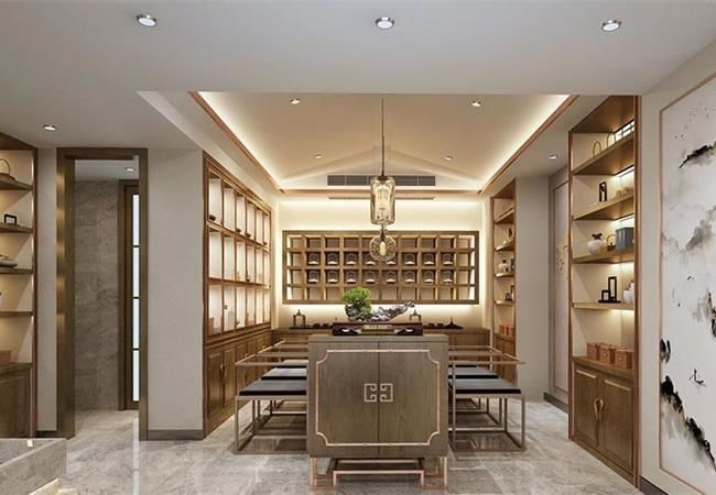 合肥茶葉店裝修設(shè)計方案，茶葉店門面裝修圖片
